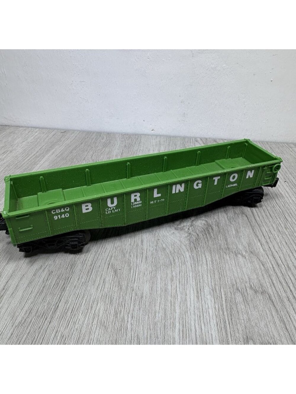 Lionel Open Gondola Car O-27 Burlington 9140 BLT 1-70